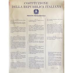 Costituzione della Repubblica Italiana – Principi Fondamentali